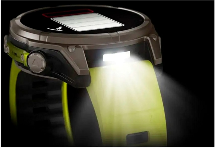 Smartwatch Garmin fenix 8 47mm Solar Sapphire Titanium with Amp Yellow and Graphite Silicone Band (010-02906-21) - obraz 12