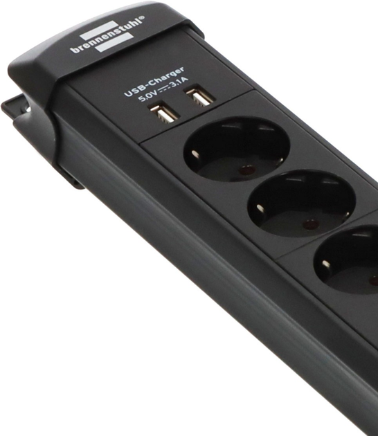Подовжувач Brennenstuhl Premium-Line 2 USB, 6 розеток 3 м (1951160602) - зображення 5