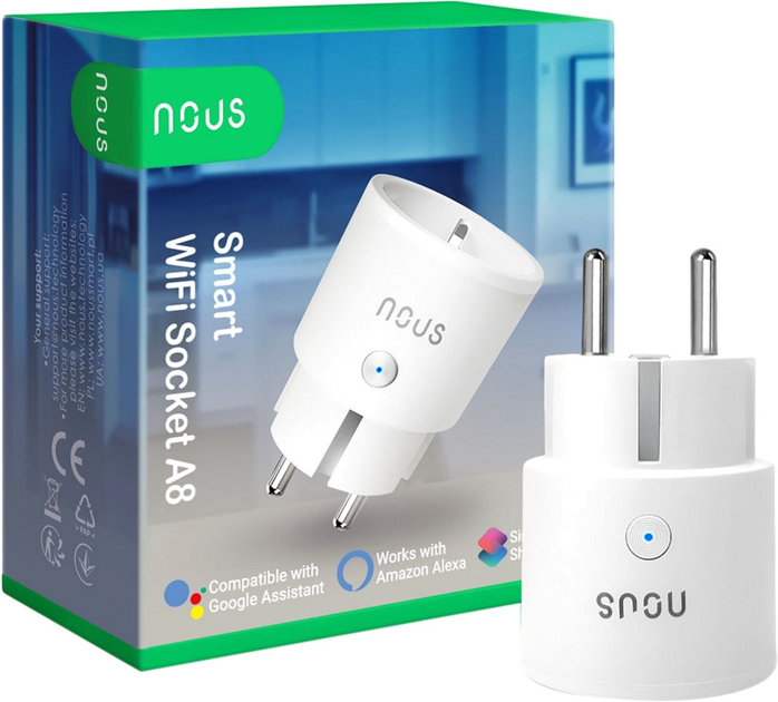 Inteligentne gniazdko Nous A8 Smart Wi-Fi Socket (5907772033999) - obraz 1