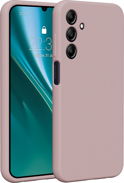 Etui plecki Etteri Silicone Case do Samsung Galaxy A25 5G global Light pink (GSM183539) - obraz 1