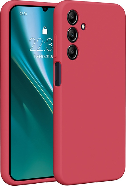 Etui plecki Etteri Silicone Case do Samsung Galaxy A25 5G global Raspberry (GSM183565) - obraz 1