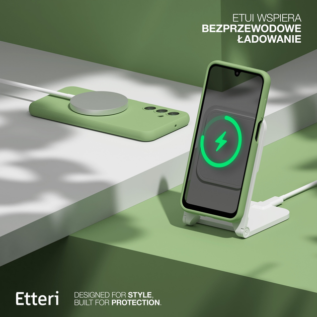 Etui plecki Etteri Silicone Case do Samsung Galaxy A25 5G global Light green (GSM183487) - obraz 4