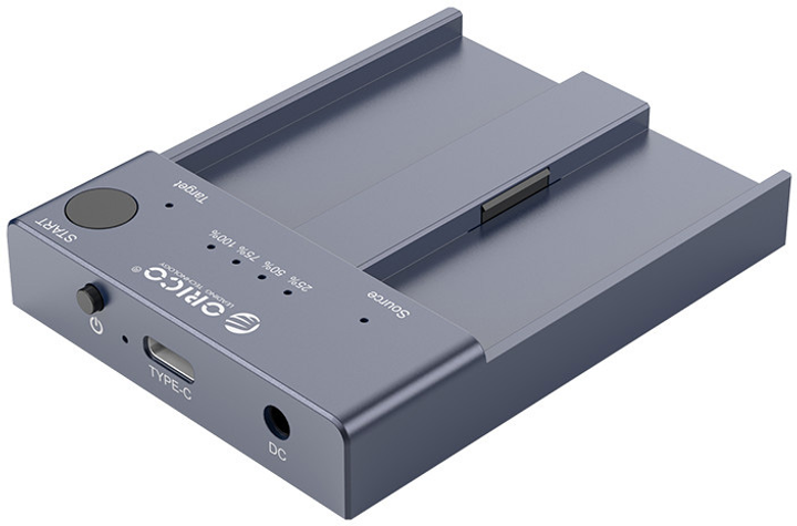 Станція клонування Orico для SSD 2x NVMe M.2 (M2P2-C3-C-EU-GY-BP) - зображення 1