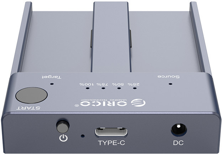Станція клонування Orico для SSD 2x NVMe M.2 (M2P2-C3-C-EU-GY-BP) - зображення 3