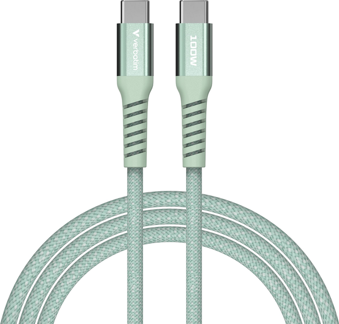 Кабель Verbatim Sync & Charge Magnetic 100W USB-C - USB-C 1.2 м Green (0023942318538) - зображення 2