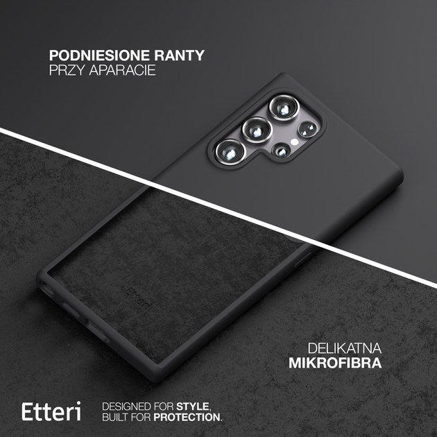 Панель Etteri Silicone Case do Samsung Galaxy S22 Ultra Black (GSM183429) - зображення 2
