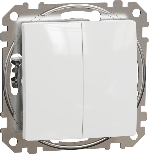 Перемикач двоклавішний Schneider Electric Sedna Design White (SDD111108) - зображення 1