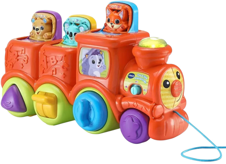 Muzyczny pociąg ze zwierzętami VTech Roll & Surprise Animal Train język angielski (3417765549038) - obraz 1