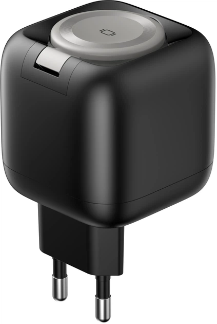 Мережевий зарядний пристрій Havit UC250 GaN 35W USB-A+USB-C +Кабель USB-C +Watch Charger (HV-UC250-BK) - зображення 4
