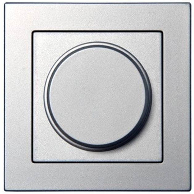 Світлорегулятор поворотний Liregus Epsilon 400W Metallic (ISR-002-01 E/Mt) - зображення 1