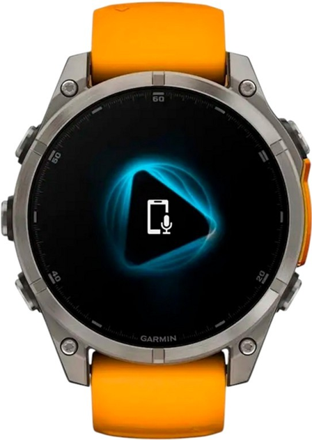 Смарт-годинник Garmin fenix 8 47mm AMOLED Sapphire Titanium with a spark Orange and Graphite Silicone Band (010-02904-11) - зображення 2