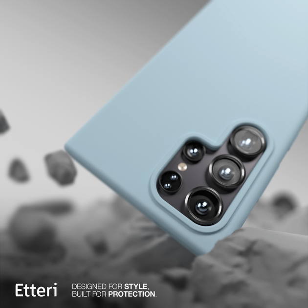 Etui plecki Etteri Silicone Case do Samsung Galaxy S23 Ultra Light blue (GSM183503) - obraz 5