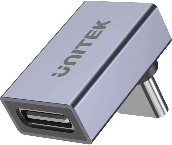 Адаптер Unitek USB4 90 Degree Right Angle Space Grey (A1039GY01) - зображення 1