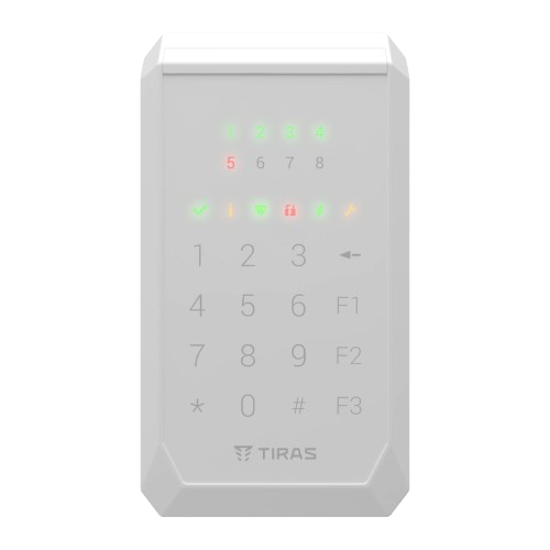 Сенсорная светодиодная клавиатура Tiras K-PAD8 Белый до 1000 м 8 индикаторов зон (K-PAD8) - Фото 2 Сенсорная светодиодная клавиатура Tiras K-PAD8 Белый до 1000 м 8 индикаторов зон (K-PAD8) - изображение 2