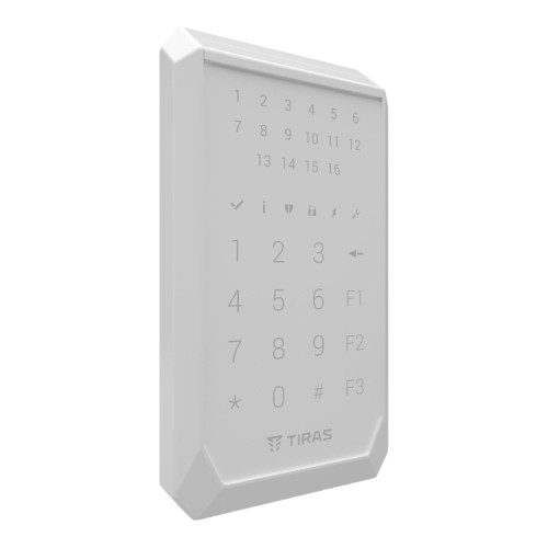 Сенсорная светодиодная клавиатура Tiras K-PAD16+, до 1000 м, 16 индикатор зон, NFC / Mifare, Белый - изображение 3