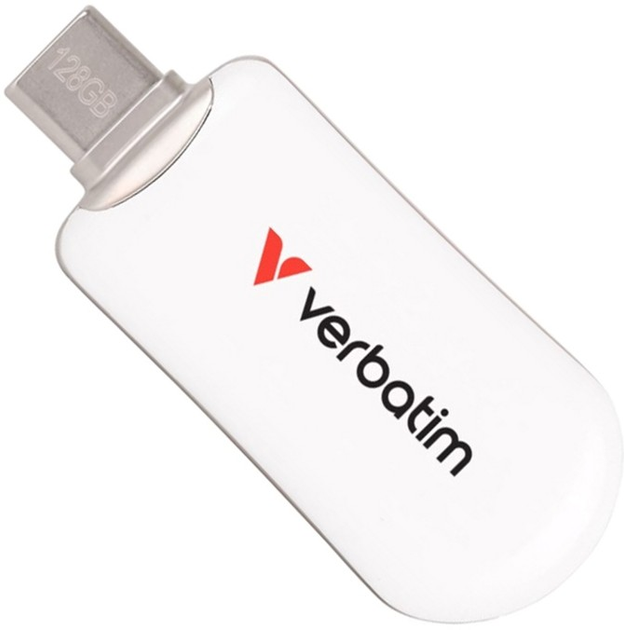 Pendrive Verbatim Plectra 128GB USB Type-C White (0023942302292) - obraz 1