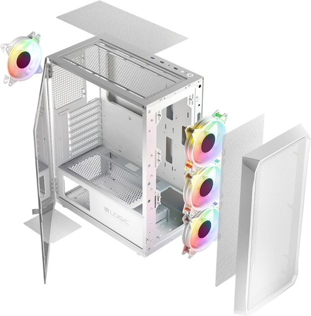Obudowa LogicConcept Portos ARGB Midi White (AT-PORTOS-20-0000000-0002) - obraz 9