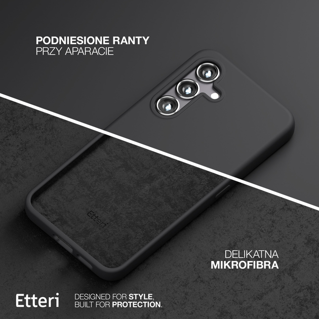 Etui plecki Etteri Silicone Case do Samsung Galaxy S24 Plus Black (GSM183423) - obraz 5