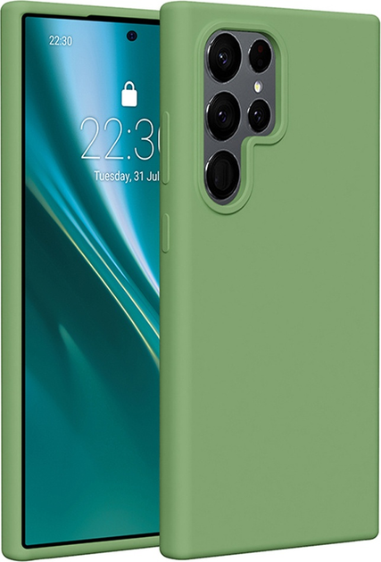 Etui plecki Etteri Silicone Case do Samsung Galaxy S24 Ultra Light green (GSM183474) - obraz 1