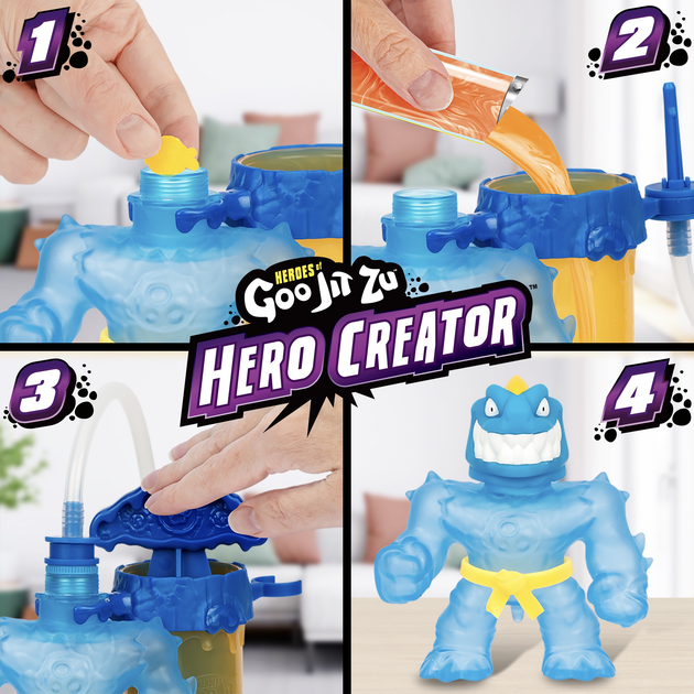 Zestaw do zabawy z rozciągliwymi figurkami GooJitZu Heroes of GooJitZu Tyro X-Ray Glow Creators (124570) (5029736084318) - obraz 8