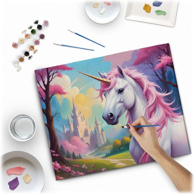 Malowanie po numerach Massido Jednorożec 40x50 cm (5903890623845) - obraz 3