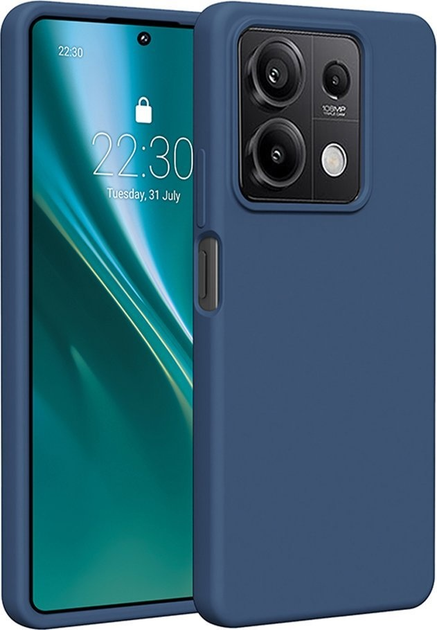 Etui plecki Etteri Silicone Case do Xiaomi Redmi Note 13 5G Dark blue (GSM183446) - obraz 1