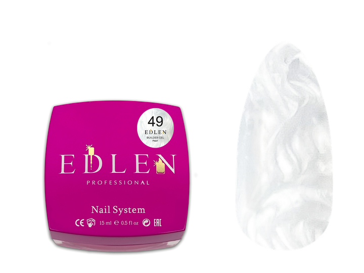 Гель моделюючий Edlen Builder Gel №49 Pearl 15 мл - изображение 3