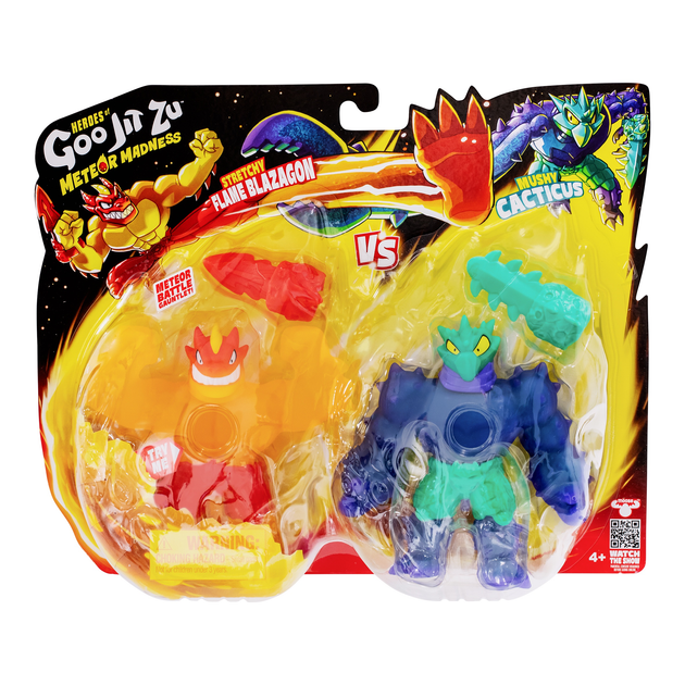 Figurki rozciągliwe GooJitZu Flaym Blazeagon & Cactikus Meteor Madness (124569) (630996430255) - obraz 3
