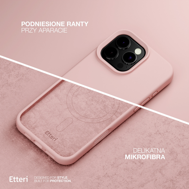 Etui plecki Etteri Silicone Mag do Apple iPhone 15 Pro 6.1 Light pink (GSM185992) - obraz 5