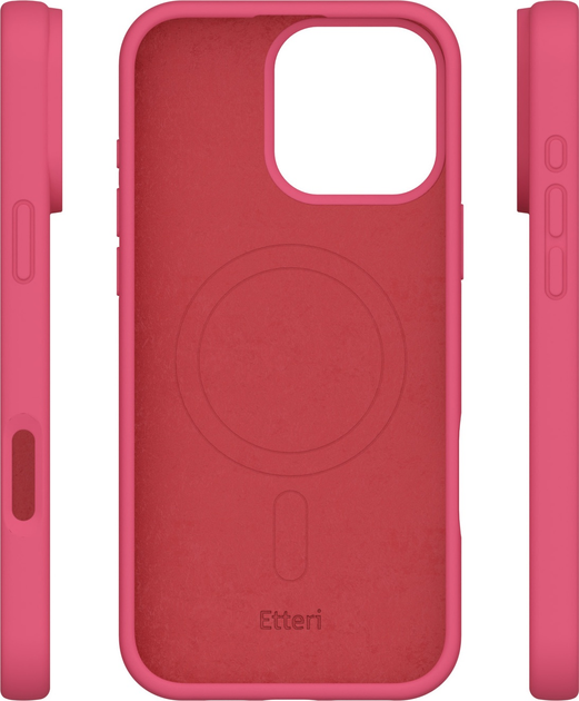 Etui plecki Etteri Silicone Mag do Apple iPhone 15 Pro 6.1 Raspberry (GSM186002) - obraz 4