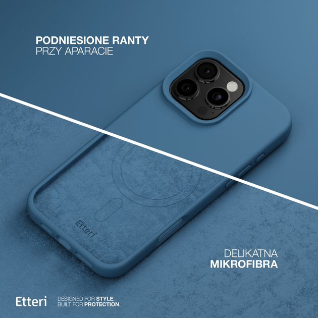 Etui plecki Etteri Silicone Mag do Apple iPhone 15 Pro Max 6.7 Dark blue (GSM185965) - obraz 5