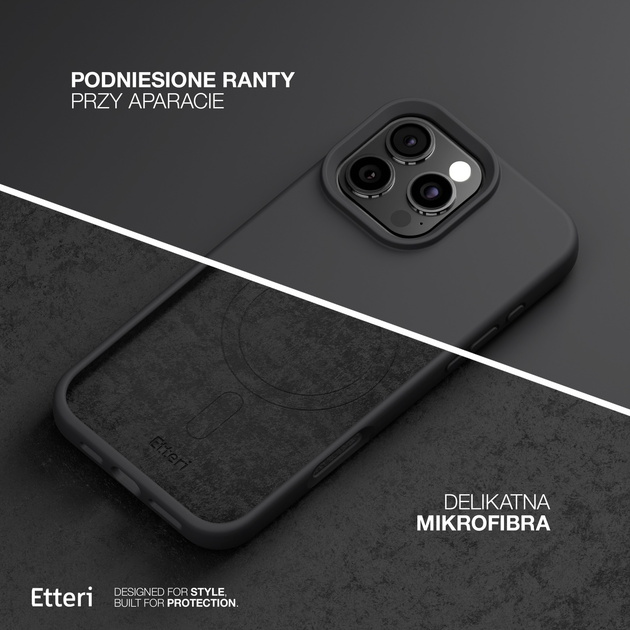 Панель Etteri Silicone Mag do Apple iPhone 15 Pro Max 6.7 Black (GSM185955) - зображення 5