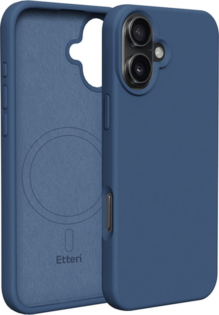 Панель Etteri Silicone Mag do Apple iPhone 16 6.1 Dark blue (GSM185966) - зображення 1