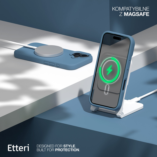 Панель Etteri Silicone Mag do Apple iPhone 16 6.1 Dark blue (GSM185966) - зображення 7