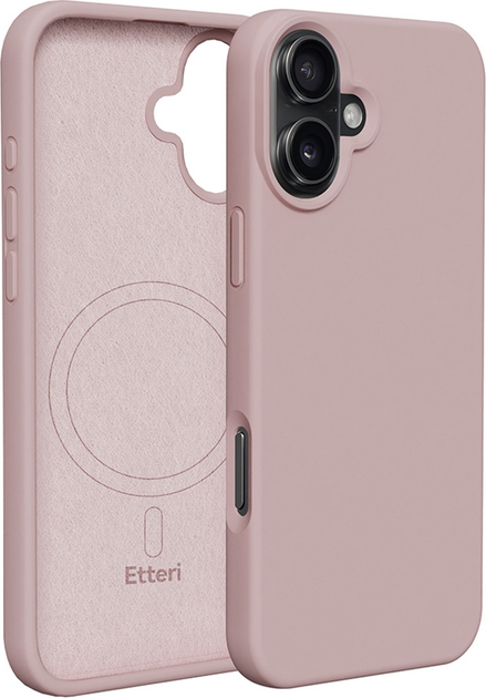Панель Etteri Silicone Mag do Apple iPhone 16 6.1 Light pink (GSM185994) - зображення 1