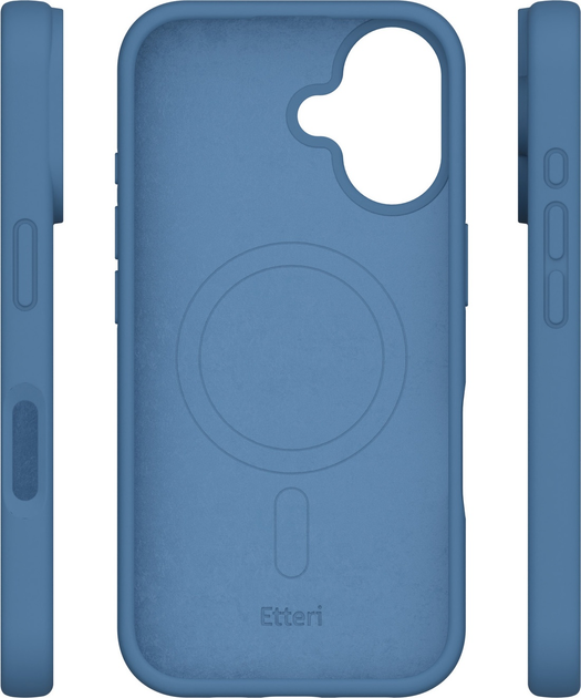 Etui plecki Etteri Silicone Mag do Apple iPhone 16 Plus 6.7 Dark blue (GSM185968) - obraz 4