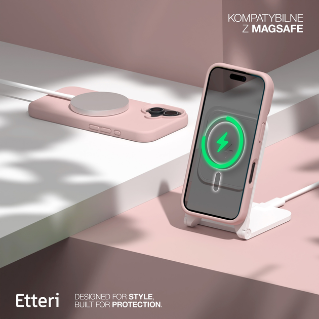 Etui plecki Etteri Silicone Mag do Apple iPhone 16 Plus 6.7 Light pink (GSM185996) - obraz 7