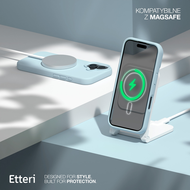 Панель Etteri Silicone Mag do Apple iPhone 16 Plus 6.7 Light blue (GSM185986) - зображення 7