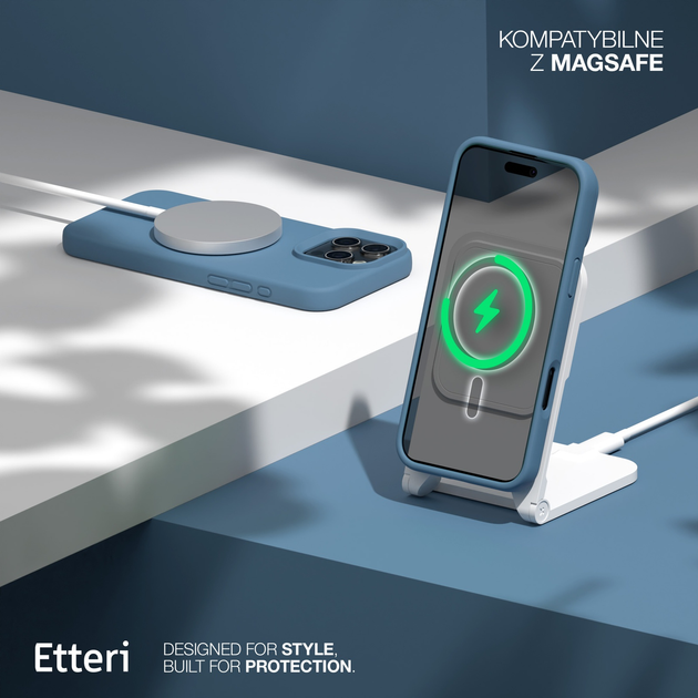 Etui plecki Etteri Silicone Mag do Apple iPhone 16 Pro Max 6.9 Dark blue (GSM185969) - obraz 7