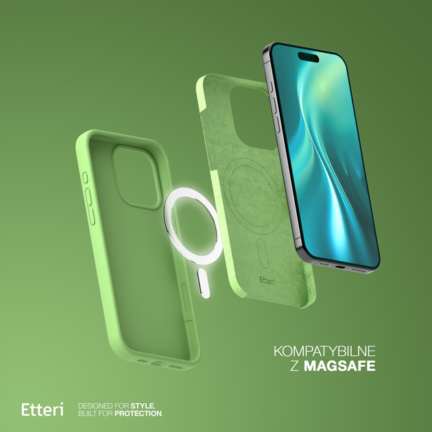 Etui plecki Etteri Silicone Mag do Apple iPhone 16 Pro Max 6.9 Light green (GSM185978) - obraz 6
