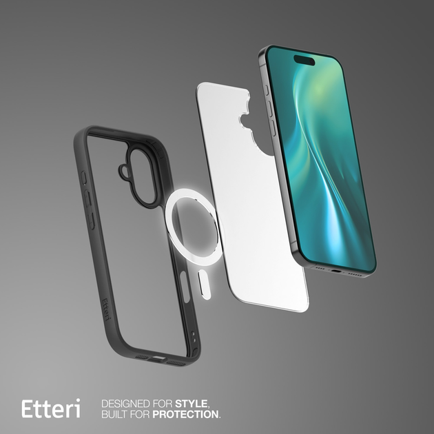 Панель Etteri Matt Mag Ring do Apple iPhone 16 Plus 6.7 Black (GSM190649) - зображення 7