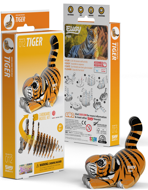 Model 3D do składania Eugy Zoo Tygrys (9421035150118) - obraz 3