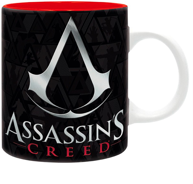 Kubek ABYstyle ASSASSIN'S CREED Crest Czarny i Czerwony (Asasyni) 320 ml (3665361100133) - obraz 1