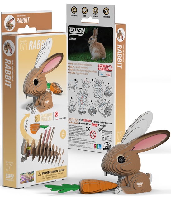 Model 3D do składania Eugy Zoo Królik (9421035150644) - obraz 3