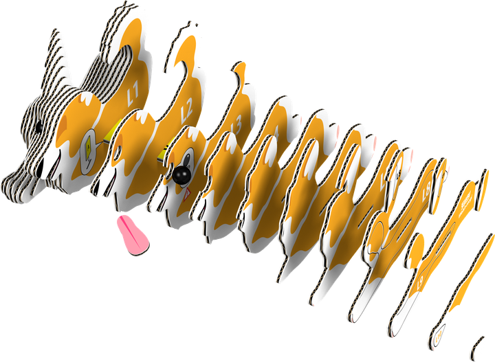 Model 3D do składania Eugy Zoo Welsh Corgi (9421035150828) - obraz 3