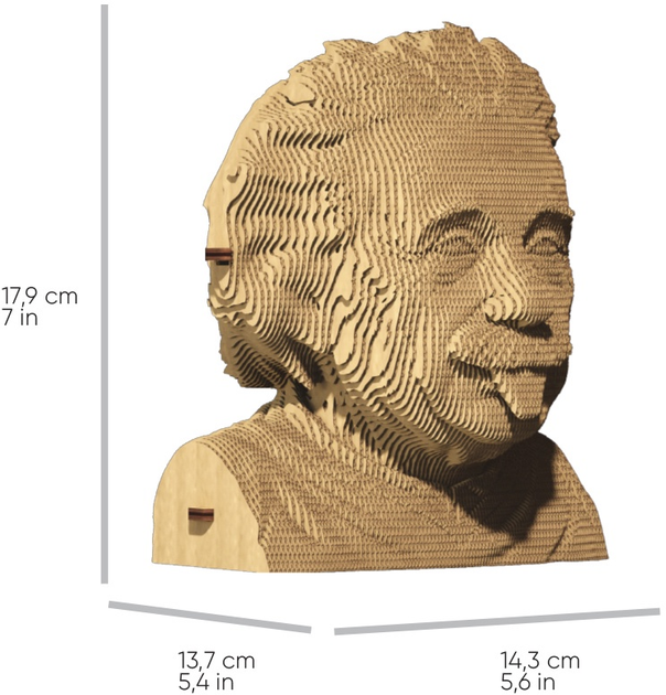 3D пазл-конструктор Cartonic 3D Puzzle Albert E Ейнштейн Картонний (4820191132610) - зображення 4