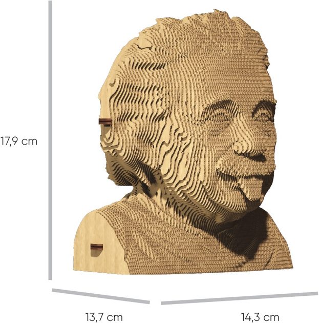 3D пазл-конструктор Cartonic 3D Puzzle Albert E Ейнштейн Картонний (4820191132610) - зображення 5
