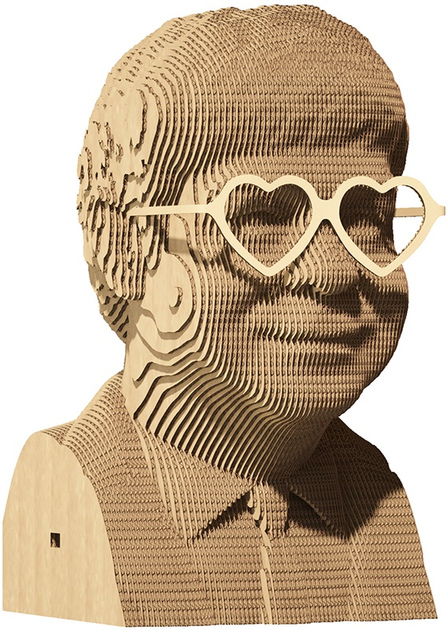 3D пазл-конструктор Cartonic 3D Puzzle Elton J Елтон Джон Картонний (4820191132627) - зображення 6