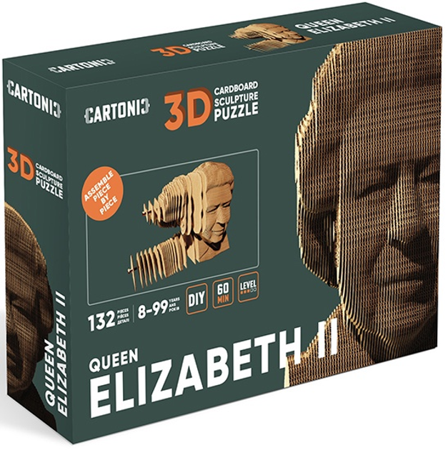 3D пазл-конструктор Cartonic 3D Puzzle Queen Королева Єлизавета-2 Картонний (4820191132771) - зображення 4