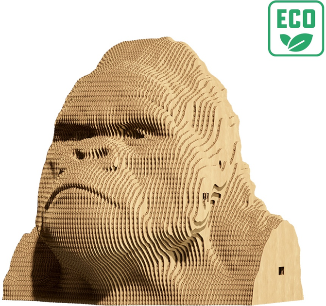 3D пазл-конструктор Cartonic 3D Puzzle Gorilla Горила Картонний (4820191132832) - зображення 2